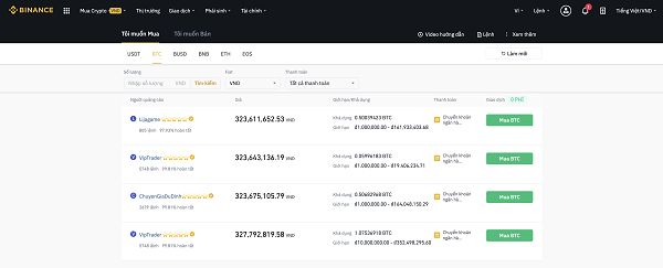 cách mua bán bitcoin trên sàn binance