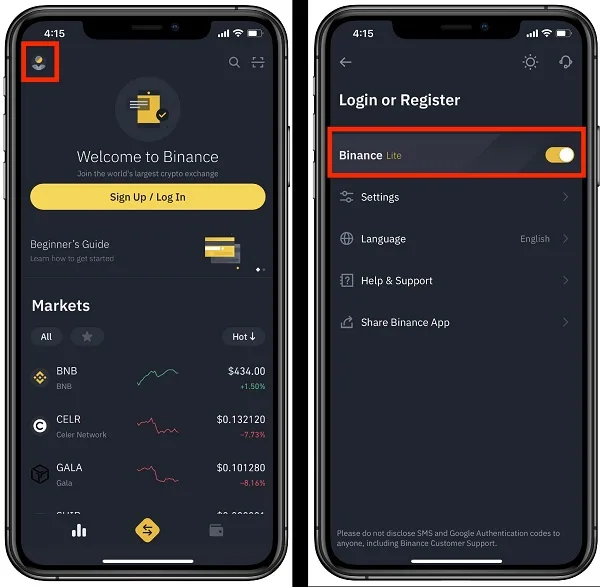 Cách mua bán đồng coin trên Binance