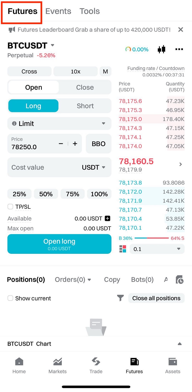 Giao dịch Futures Bitget