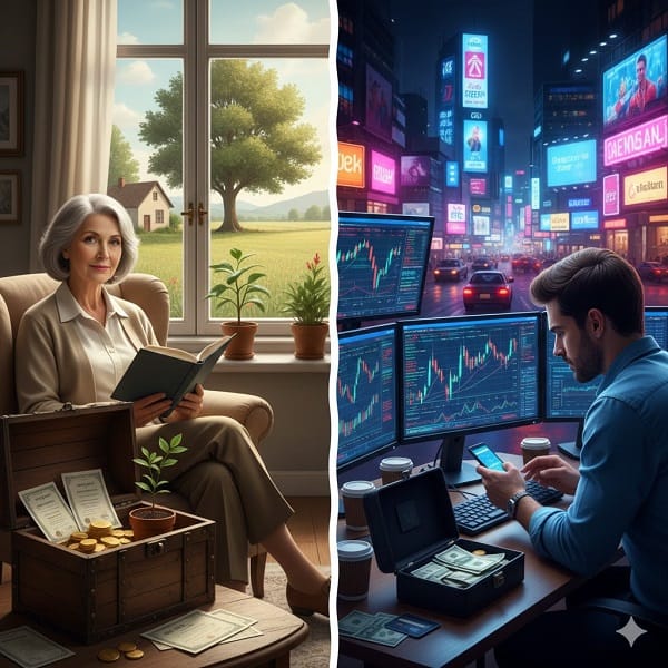 nhà đầu tư dài hạn với trader