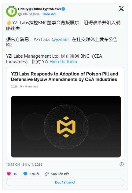 Nội bộ Binance dậy sóng: BNB Treasury bị cáo buộc phản bội, mâu thuẫn leo thang nghiêm trọng 2 BNB Treasury bị cáo buộc phản bội